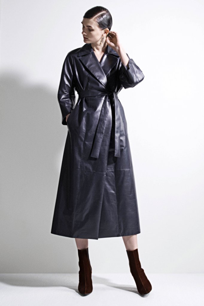 吉尔·桑德 意大利 米兰 2017早秋 女装皮衣 leather coat,女装